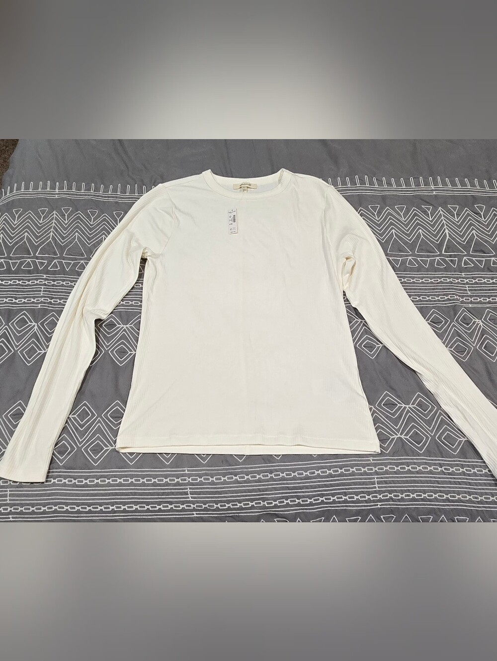Madewell Ribbed Longsleeve Top Size Large